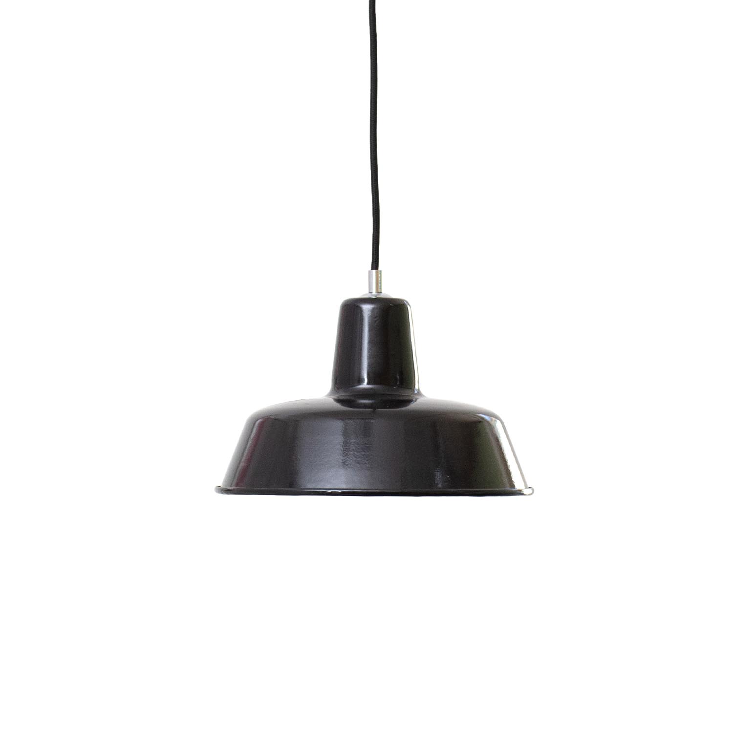 Schwarze Emaille Hängelampe Ø 26 cm