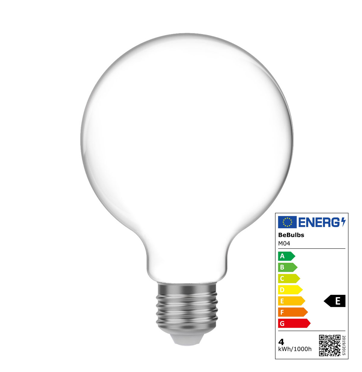 LED Globe G95 Glühbirne E27 Filament Milky Opal-Look 4 W warm-weiß 470 lm