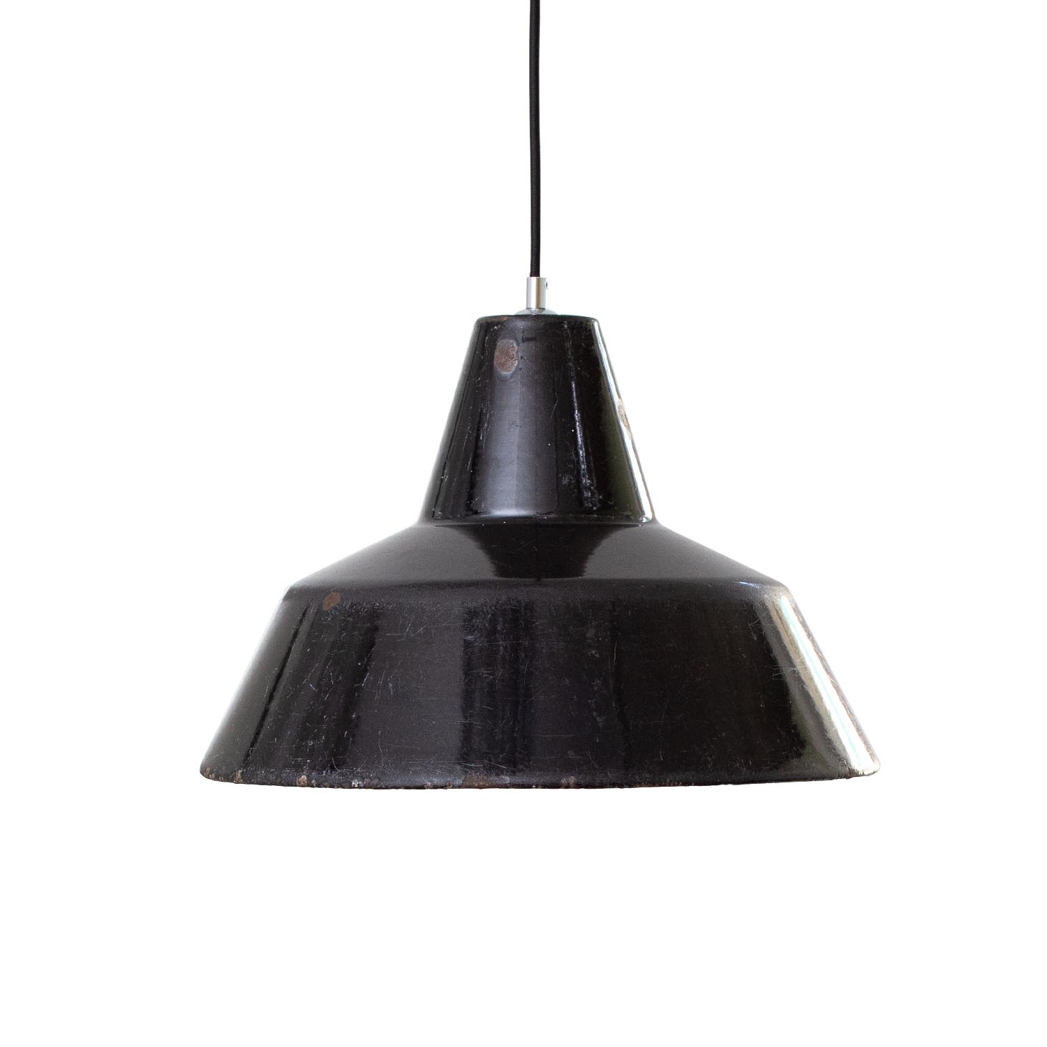 Schwarze skandinavische Bauhaus Emaille Industrielampe Ø 38 cm Schwarze skandinavische Bauhaus Emaille Industrielampe Ø 38 cm