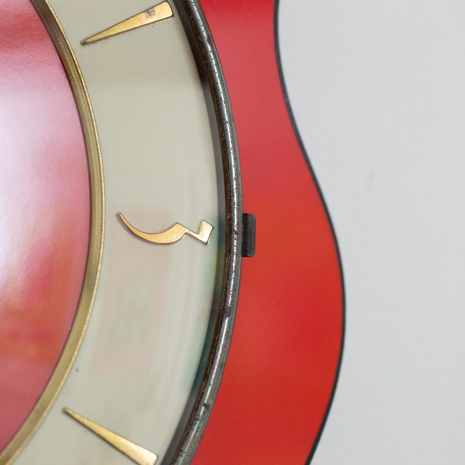Vedette rote vintage Küchenuhr aus Frankreich Ø 27 cm