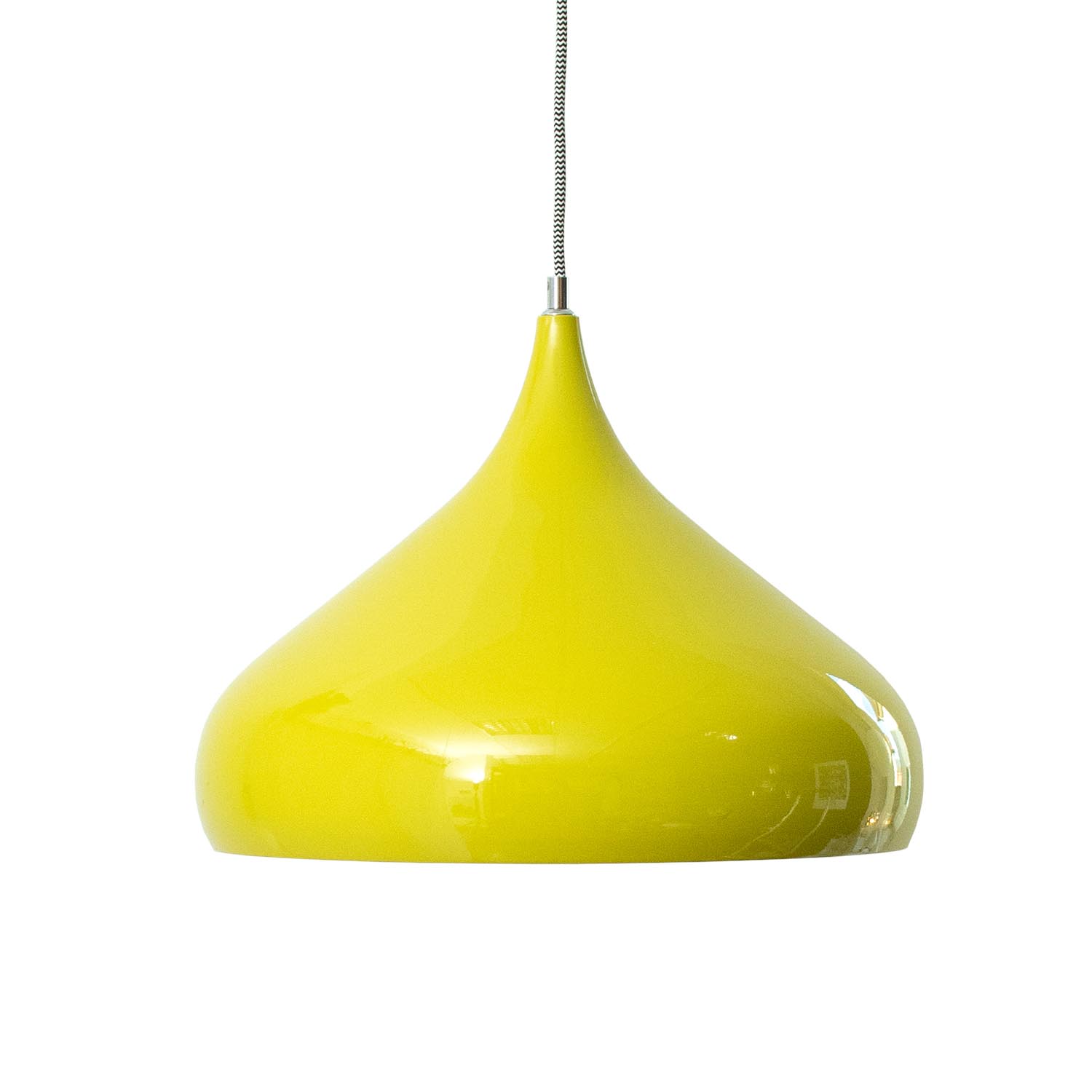 Midcentury Hängelampe "Lime-Drop" Limette Ø 41 cm | 70er Jahre