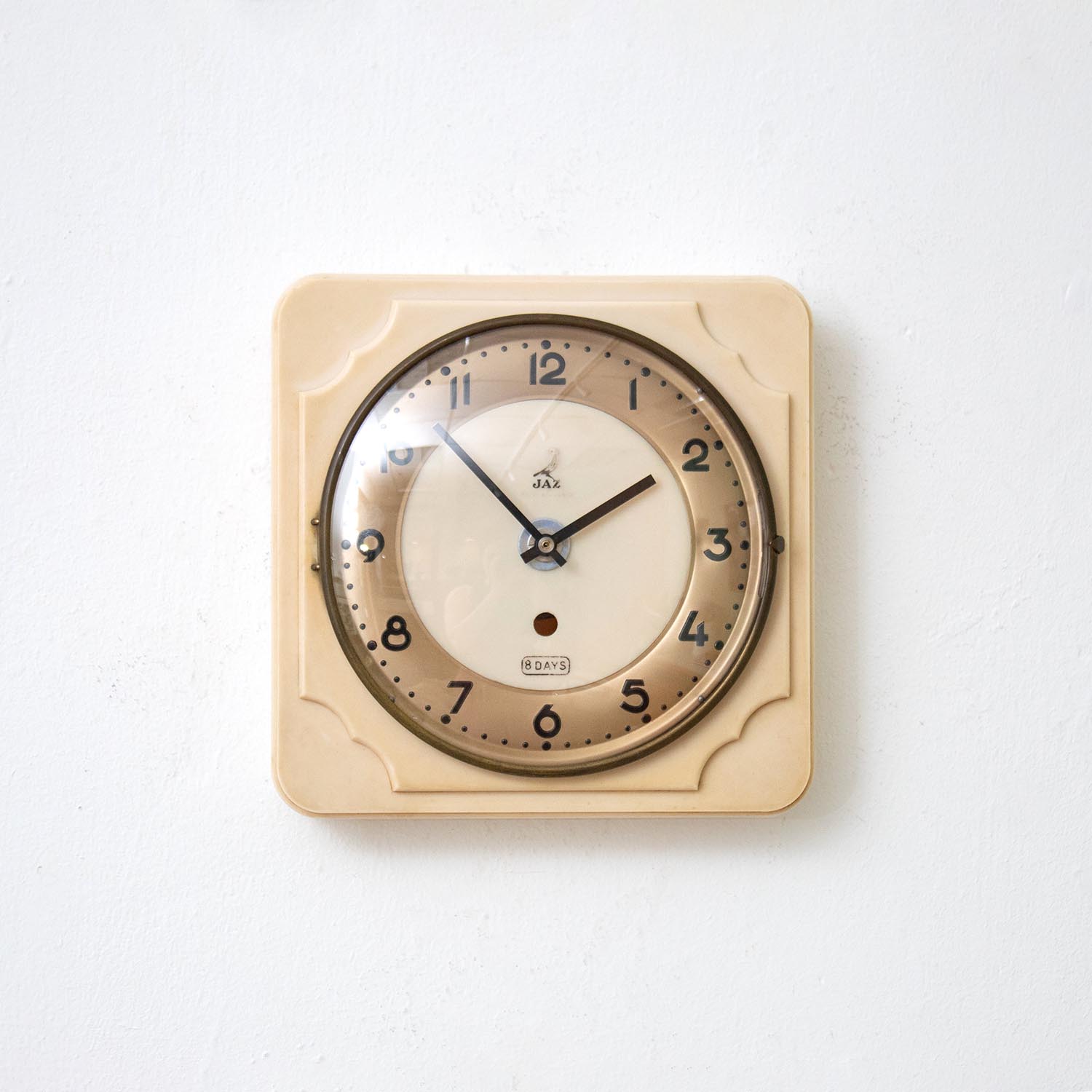 JAZ vintage Küchenuhr Beige aus Frankreich Ø 21 cm
