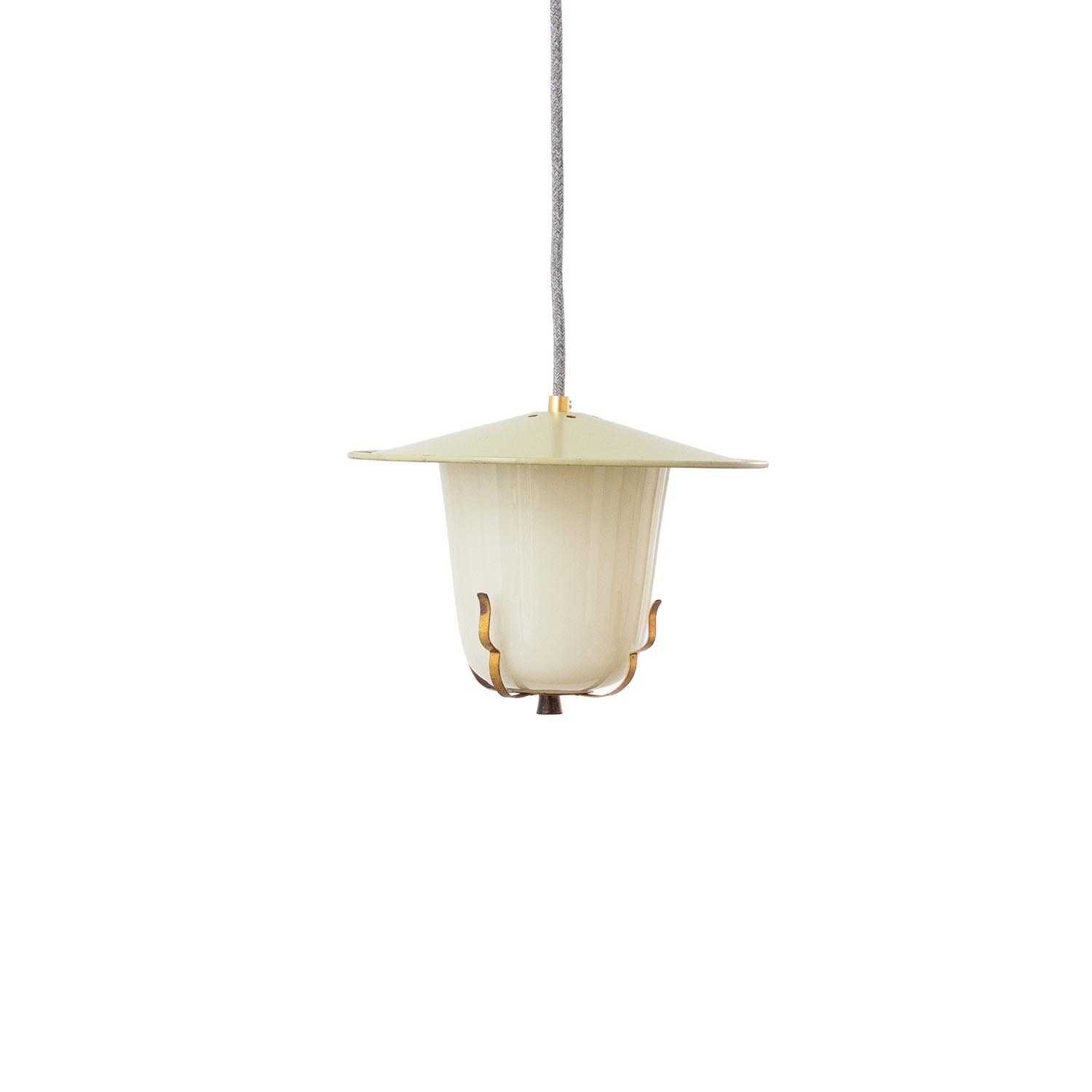 Midcentury vintage Hängelampe "50s Laterne" Pastell Mint Ø 25 cm