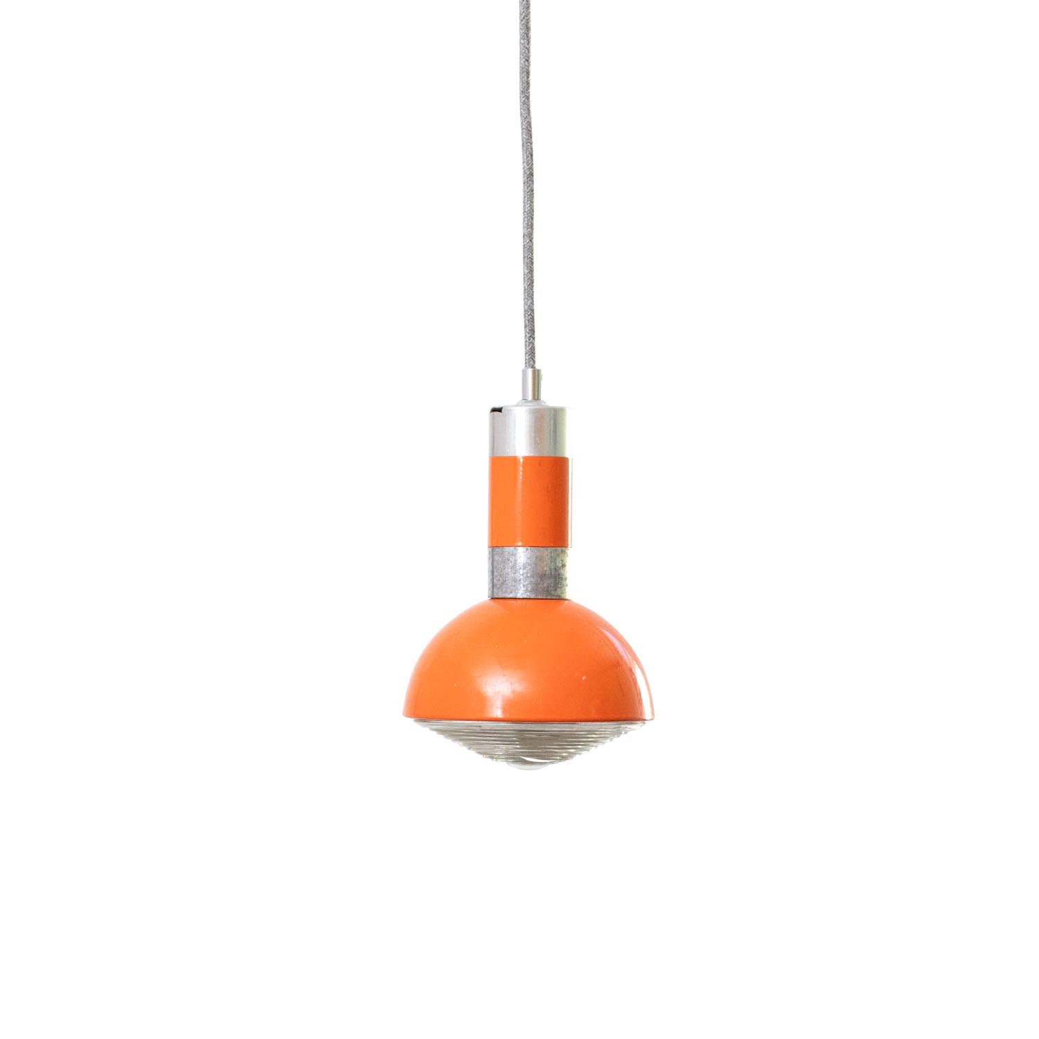 Alte orange midcentury Spot Hängelampe Ø 15 cm