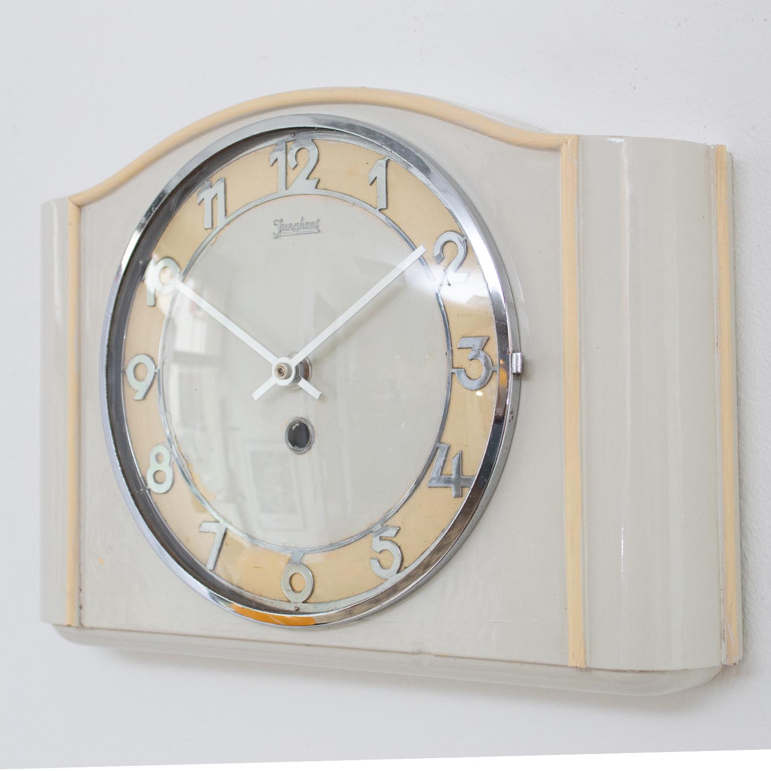 Landhaus "Junghans" Beige vintage Küchenuhr Ø 29 cm