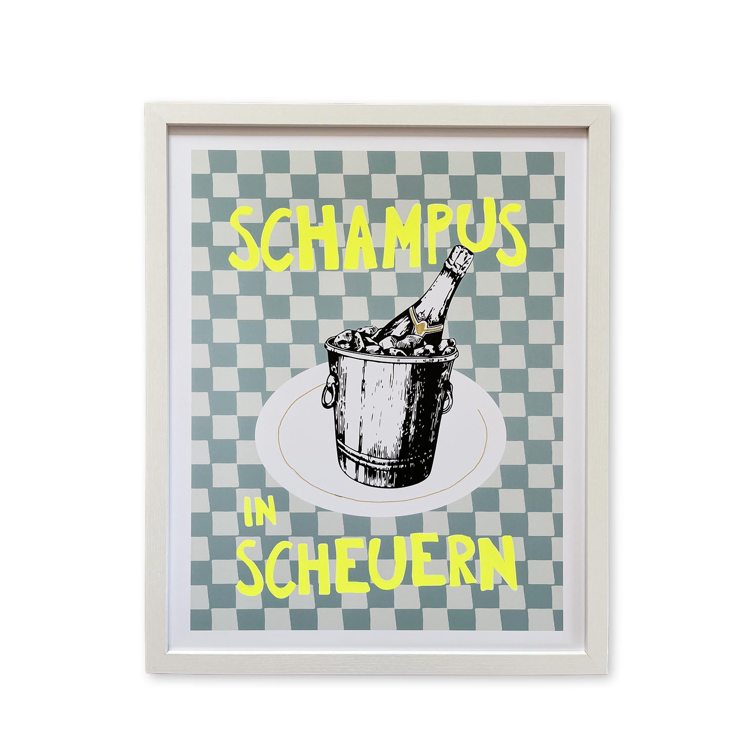 Schampus in Scheuern - limitierter Druck 40 x 50 cm