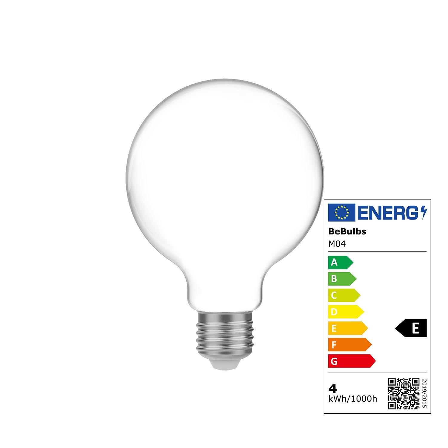 LED Globe G95 Glühbirne E27 Filament Milky Opal-Look 4 W warm-weiß 470 lm