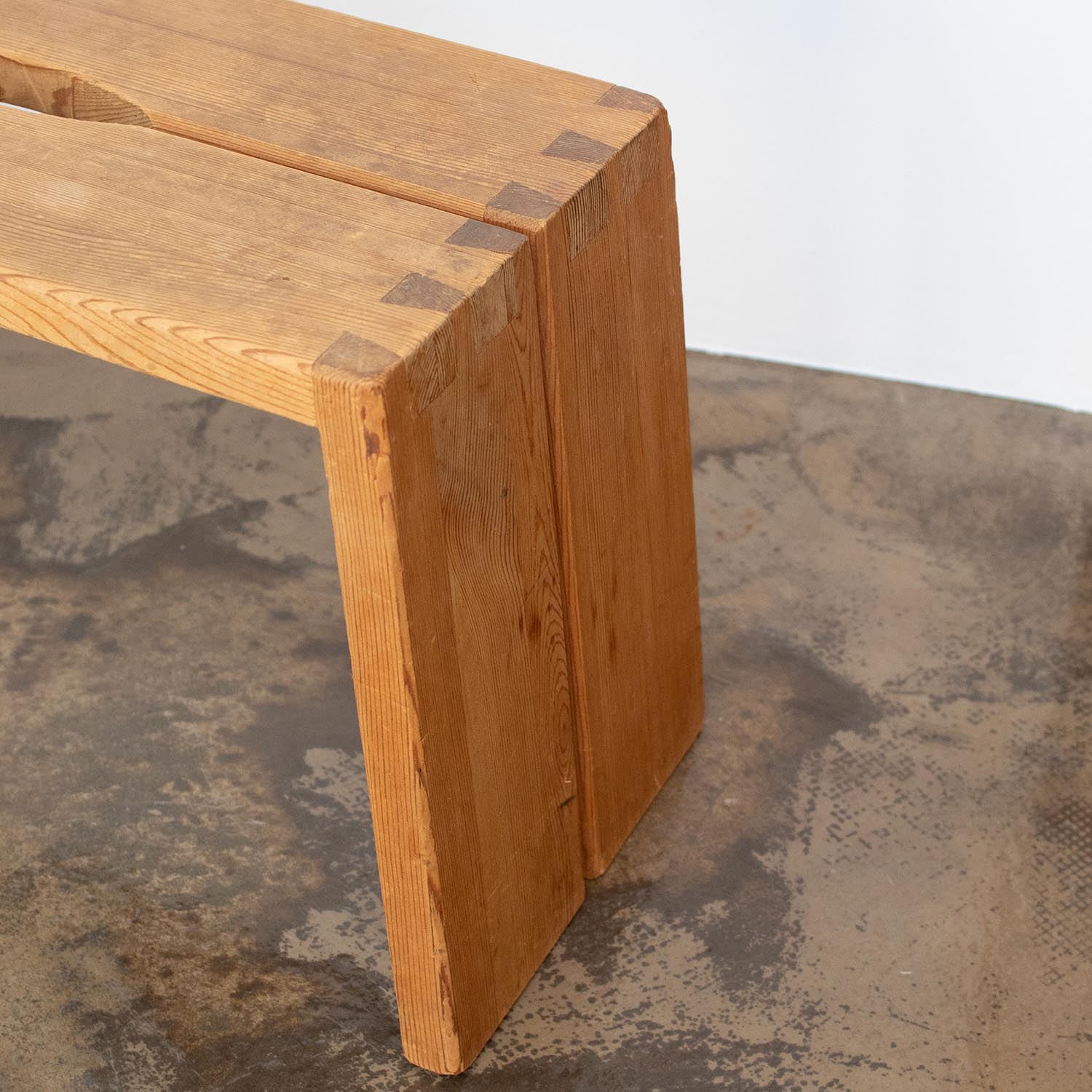 Kleiner Vintage Holz Schemel Beistelltisch