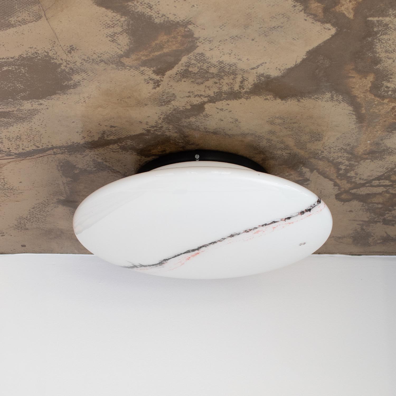 Putzler Murano Glas Decken- oder Wandlampe CIRRUS 1970er ø 42 cm