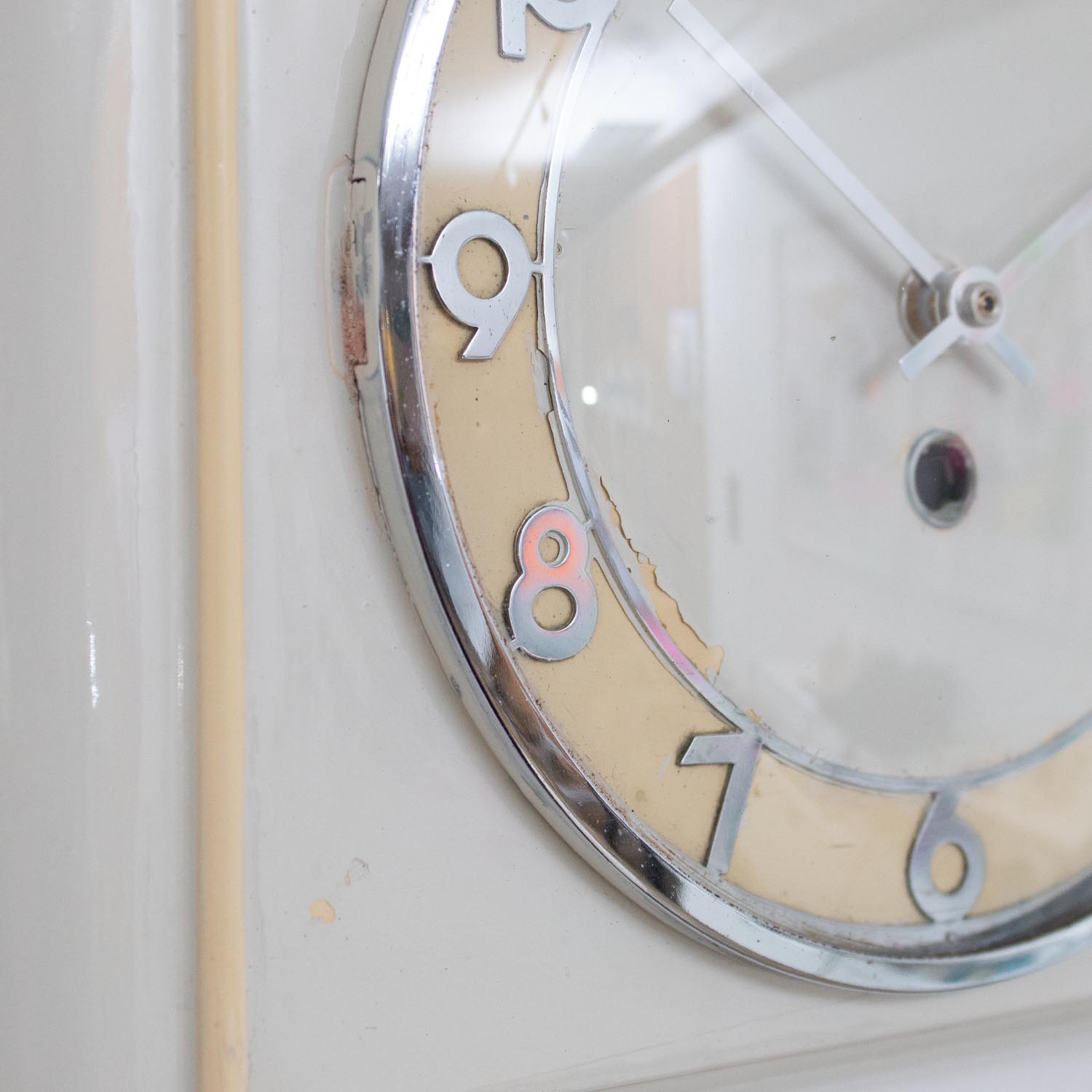 Landhaus "Junghans" Beige vintage Küchenuhr Ø 29 cm