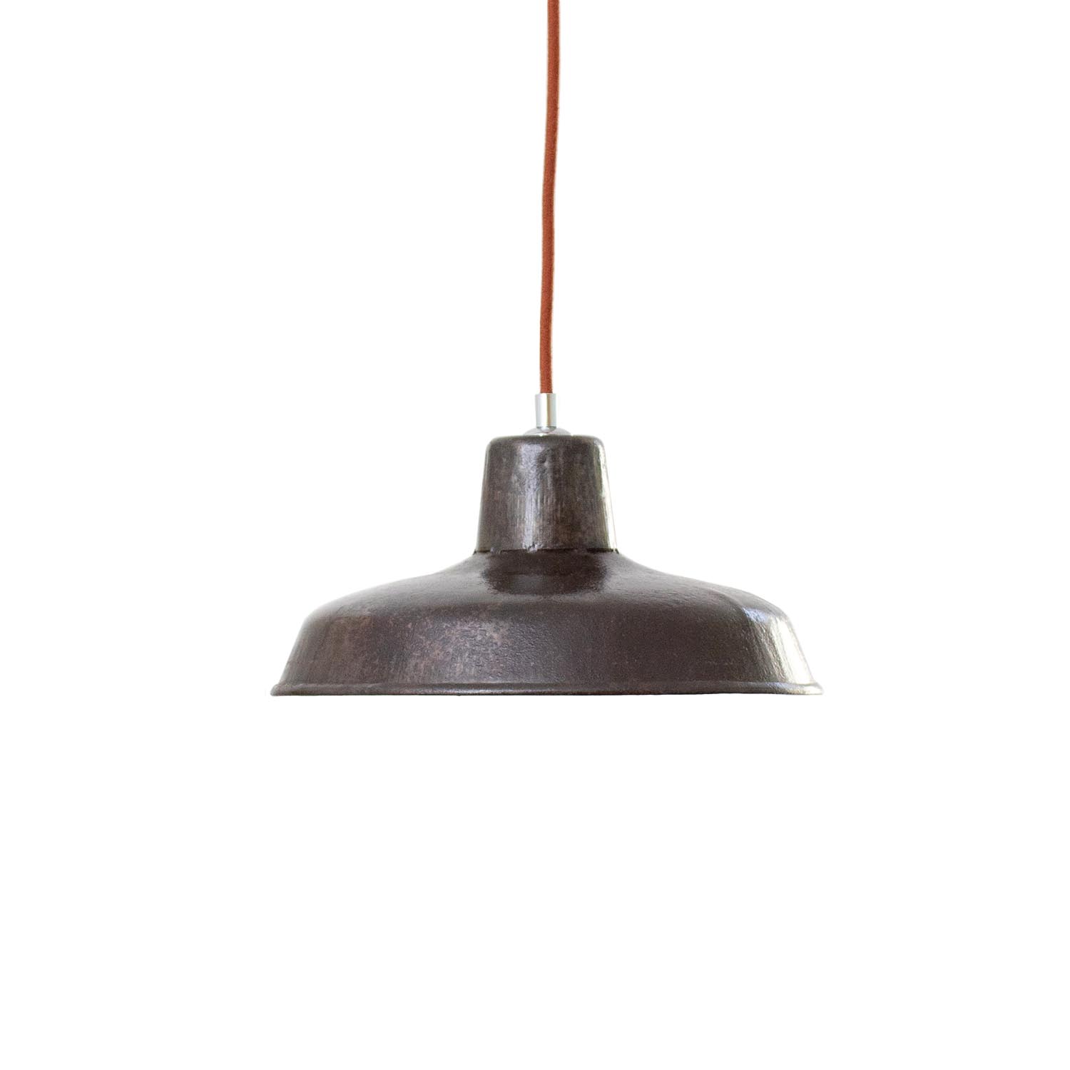 Metall graue Patina Fabriklampe Roh-Stahl Ø 30 cm