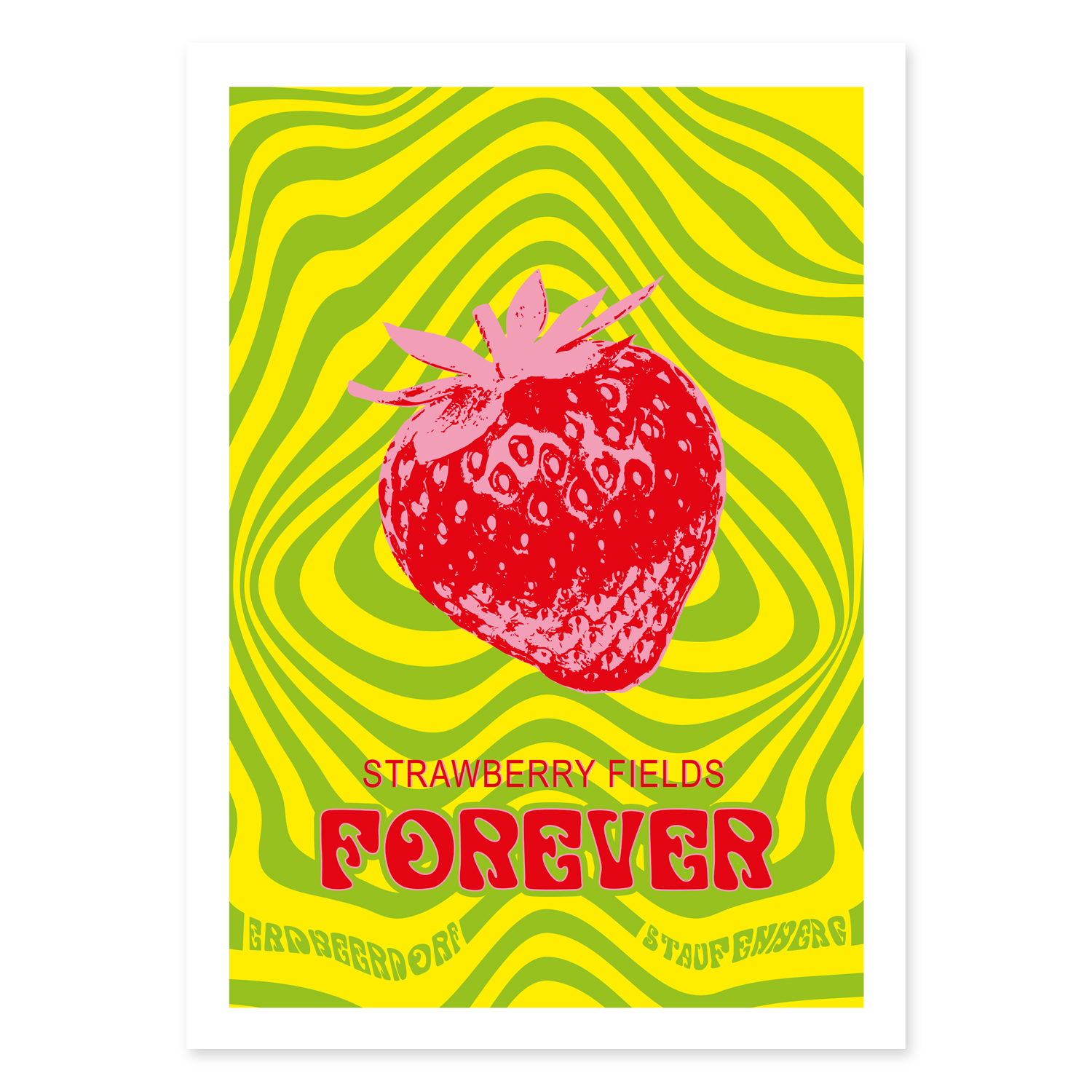 Print | Strawberry Fields | limitiertes Poster 50 x 70 cm Erdbeerdorf Staufenberg