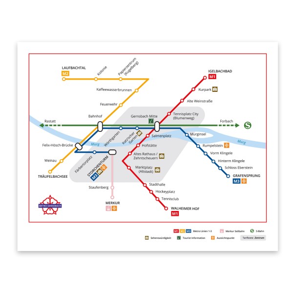 Print | Metroplan Gernsbach #verbundenheit | limitiertes Poster 40 x 50 cm